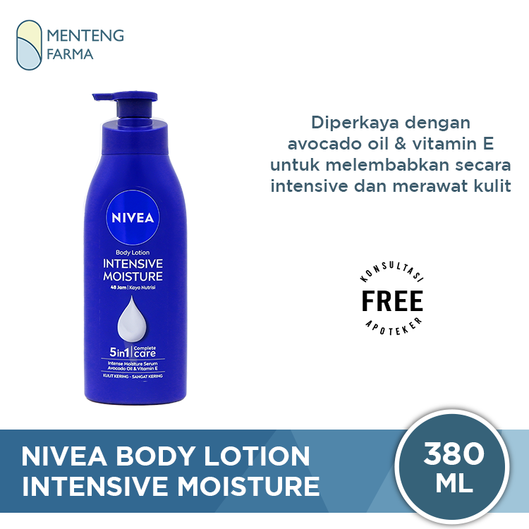 Nivea Intensive Moisture Body Lotion 380ml - Menjaga Kelembapan Kulit Selama 48 Jam