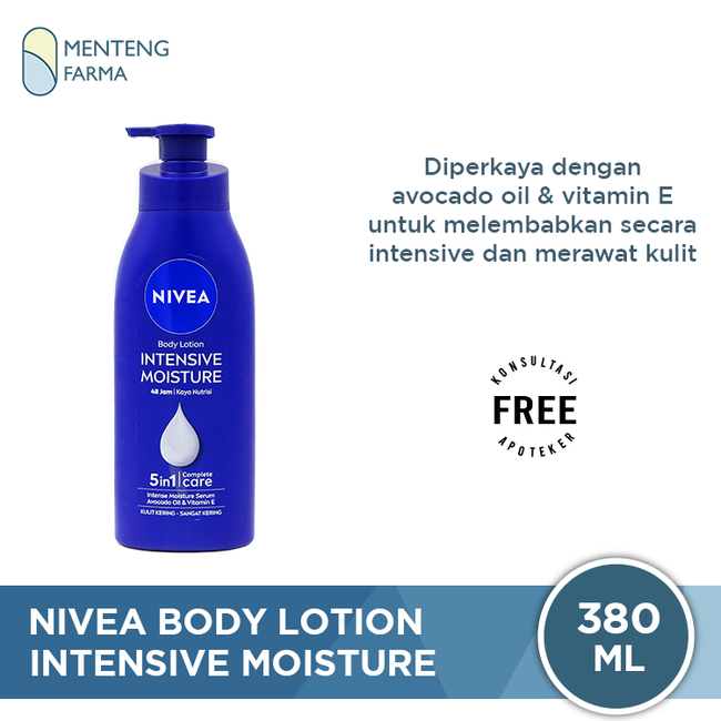 Nivea Intensive Moisture Body Lotion 380ml - Menjaga Kelembapan Kulit Selama 48 Jam