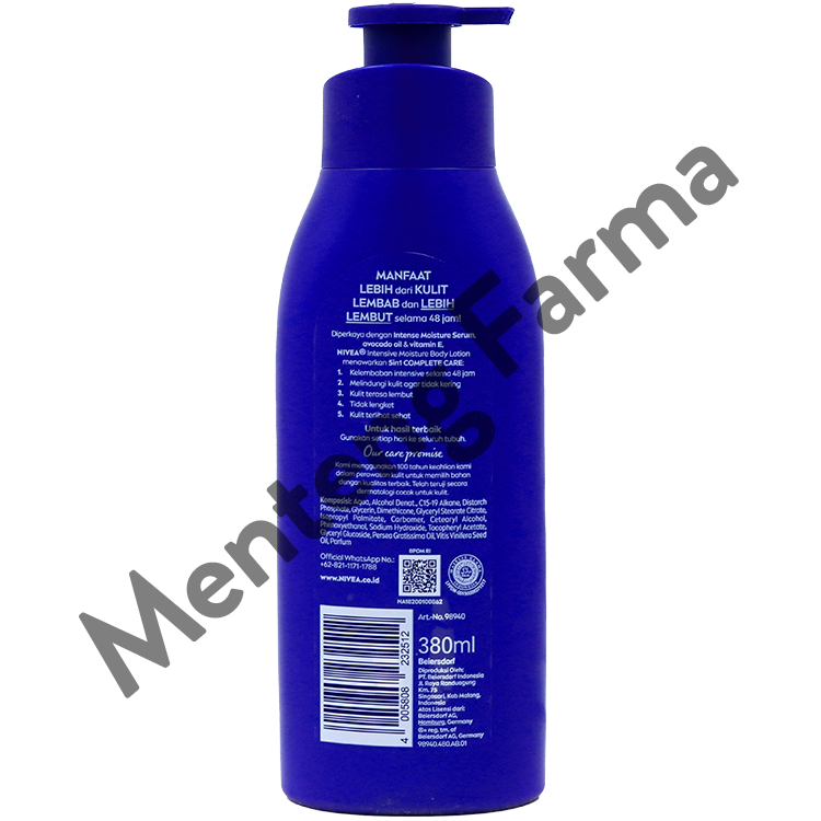 Nivea Intensive Moisture Body Lotion 380ml - Menjaga Kelembapan Kulit Selama 48 Jam