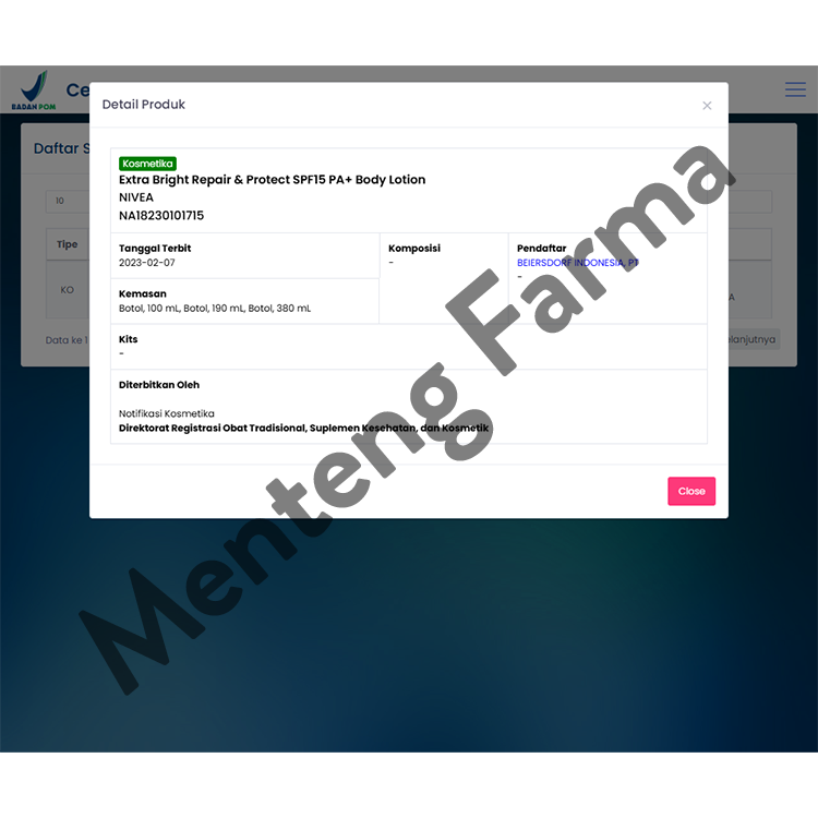 Nivea Extra Bright Repair & Protect SPF15 Body Lotion 380ml - Mencerahkan Kulit dalam 2 Minggu