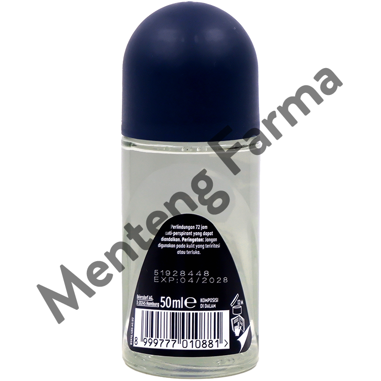 Nivea Men Black & White Invisible Fresh Deodorant Roll On 50ml - Deodorant Pria dengan Teknologi Anti Noda Kuning dan Putih