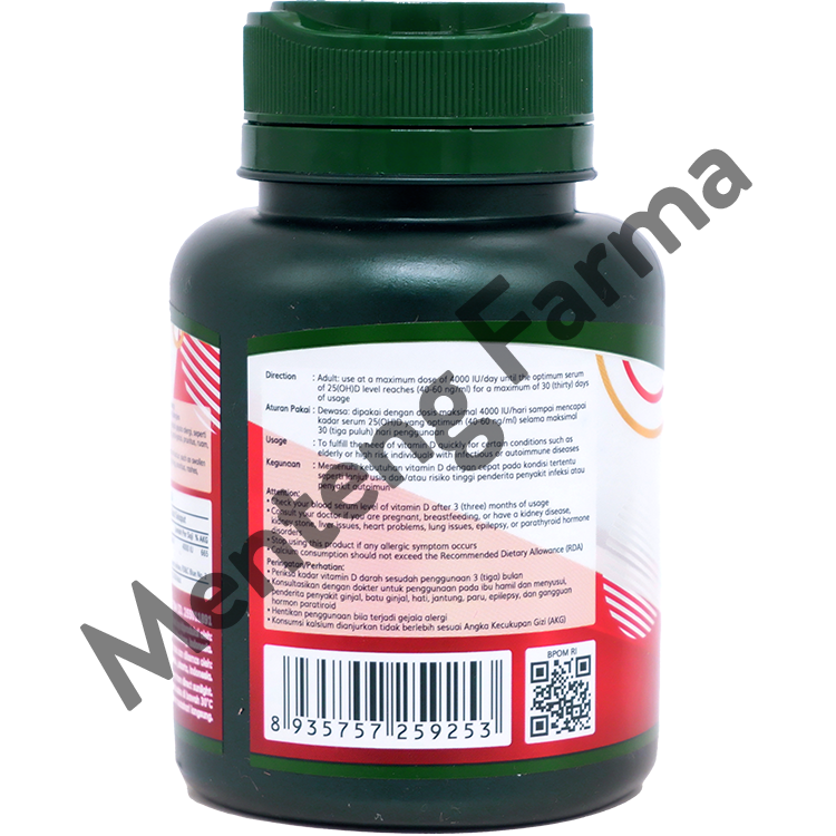 Nutrimax Vitamin D3 4000 IU 30 tablet - Suplemen Kesehatan Tulang Gigi Imunitas Osteoporosis Autoimun