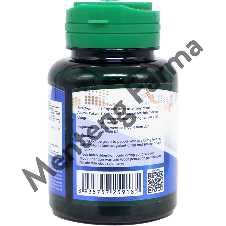 Nutrimax Magnesium Glycerophospate + K2 30 kapsul - Suplemen Kesehatan Magnesium dan Vitamin K2