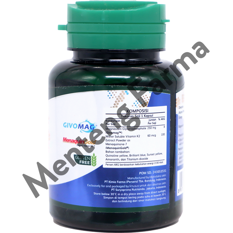 Nutrimax Magnesium Glycerophospate + K2 30 kapsul - Suplemen Kesehatan Magnesium dan Vitamin K2