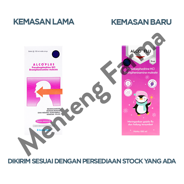 Alco Flu Sirup 100 ml - Obat Flu Dewasa dan Anak