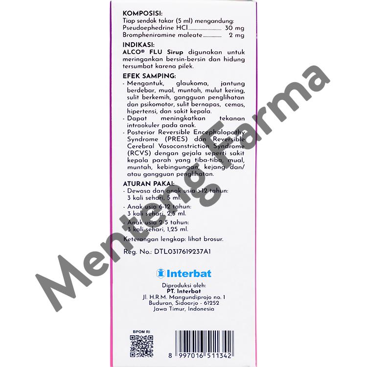 Alco Flu Sirup 100 ml - Obat Flu Dewasa dan Anak