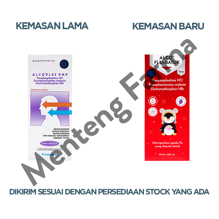 Alco Flu + Batuk Sirup 100 ml - Obat Batuk Bersin dan Hidung Tersumbat
