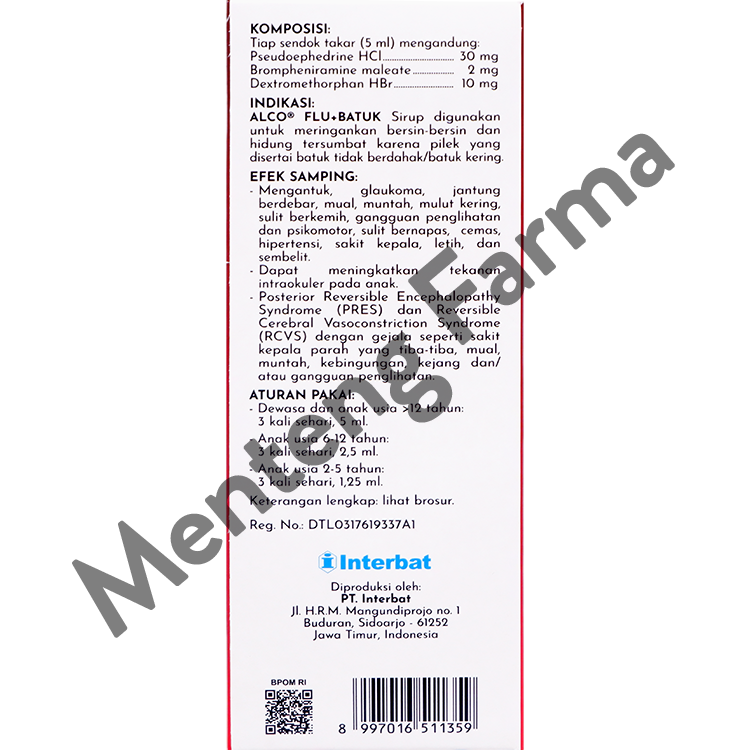 Alco Flu + Batuk Sirup 100 ml - Obat Batuk Bersin dan Hidung Tersumbat