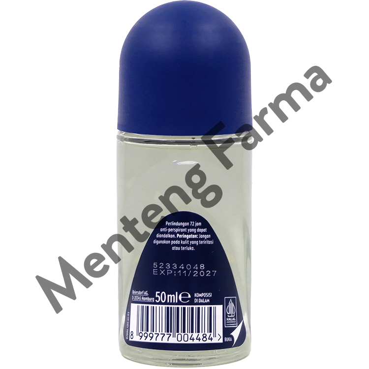 Nivea Men Cool Kick Cool Blue Deodorant Roll On 50ml - Perlindungan Ekstra Kering dengan Sensasi Dingin