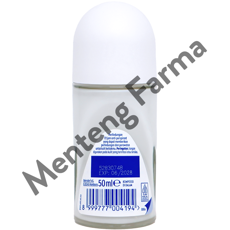 Nivea Dry Comfort Deodorant Roll On 50ml - Menjaga Kulit Ketiak Tetap Kering dan Mengontrol Bau Keringat