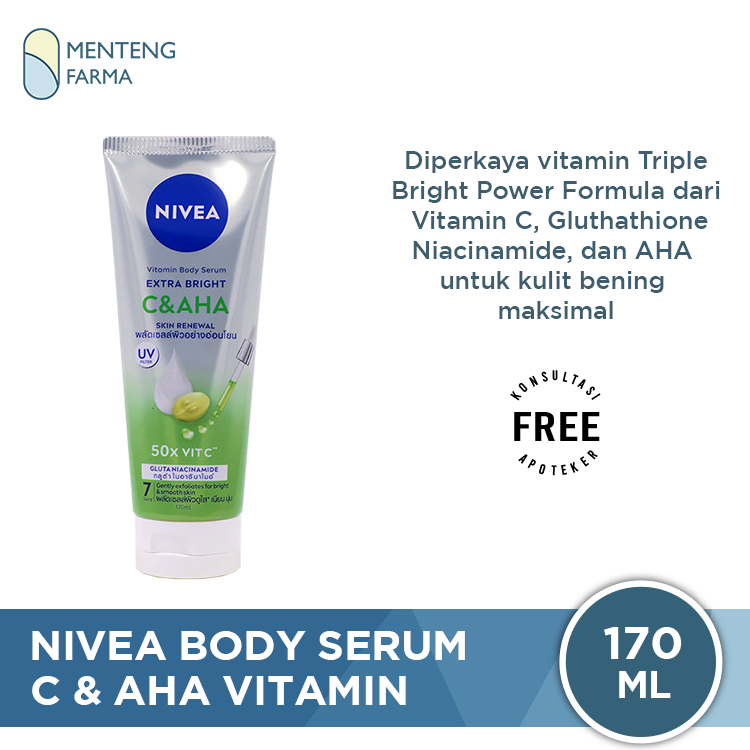 Nivea C&AHA Vitamin Body Serum 170ml - Mengangkat Sel Kulit Mati dengan Lembut