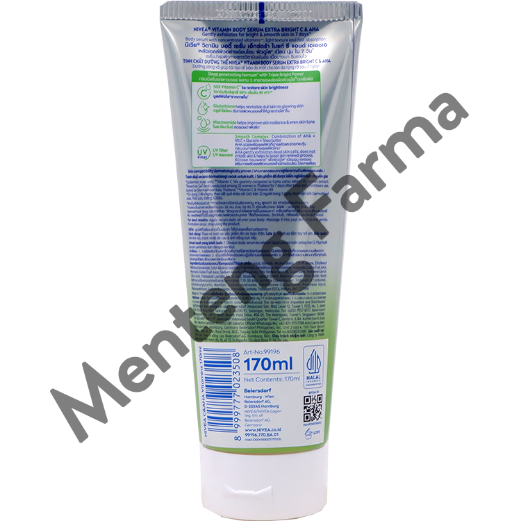 Nivea C&AHA Vitamin Body Serum 170ml - Mengangkat Sel Kulit Mati dengan Lembut