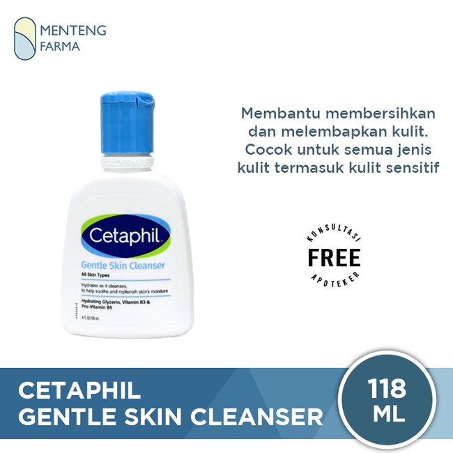 Cetaphil Gentle Skin Cleanser 118 mL | Pembersih Wajah dan Tubuh