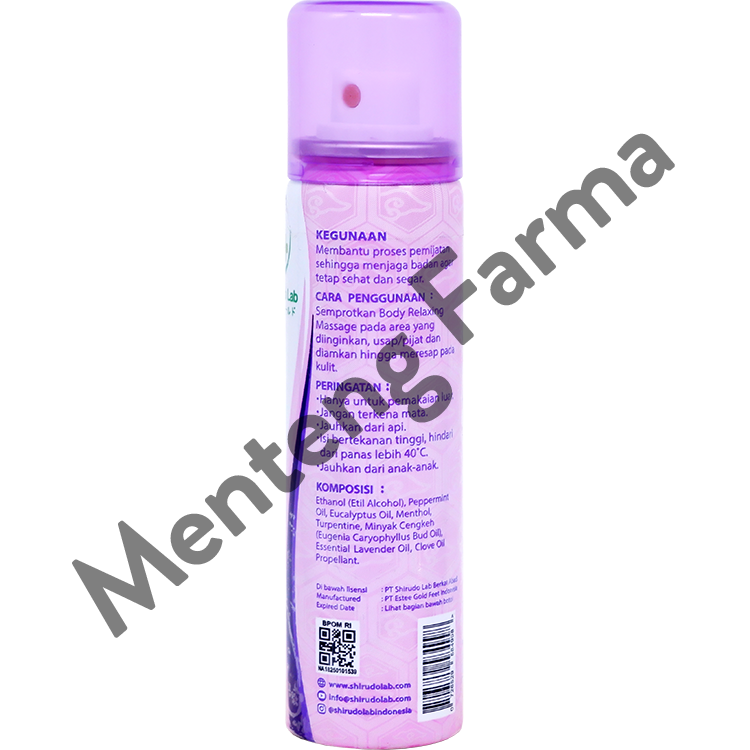 Shirudo Lab Body Relaxing Massage Spray Lavender 100 ml - Body Relaxant Relaksasi Otot