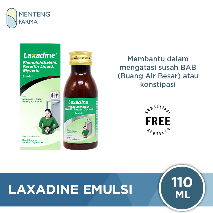 Laxadine Emulsi 110 mL - Obat Pencahar, Sembelit, Konstipasi