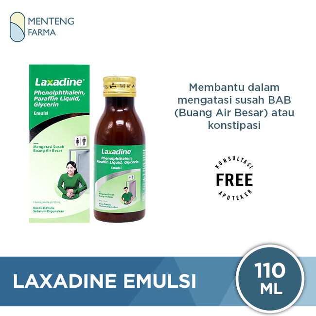 Laxadine Emulsi 110 mL - Obat Pencahar, Sembelit, Konstipasi