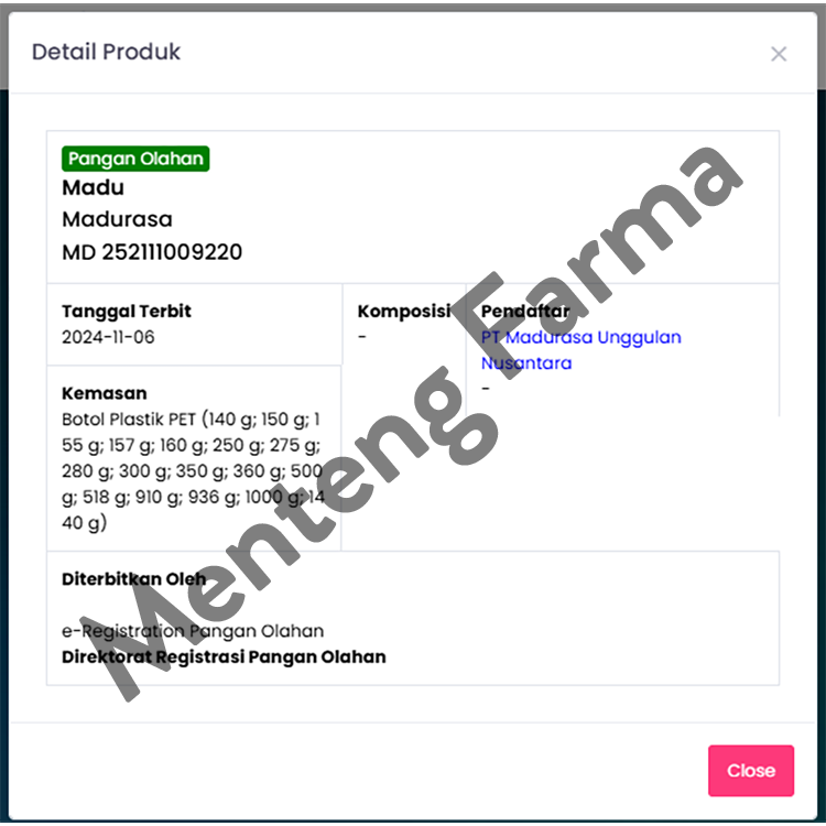 Madurasa Premium 150 Gram - Madu Dengan Royal Jelly dan Bee Pollen