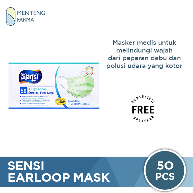 Sensi Mask Earloop Dus Isi 50 Masker