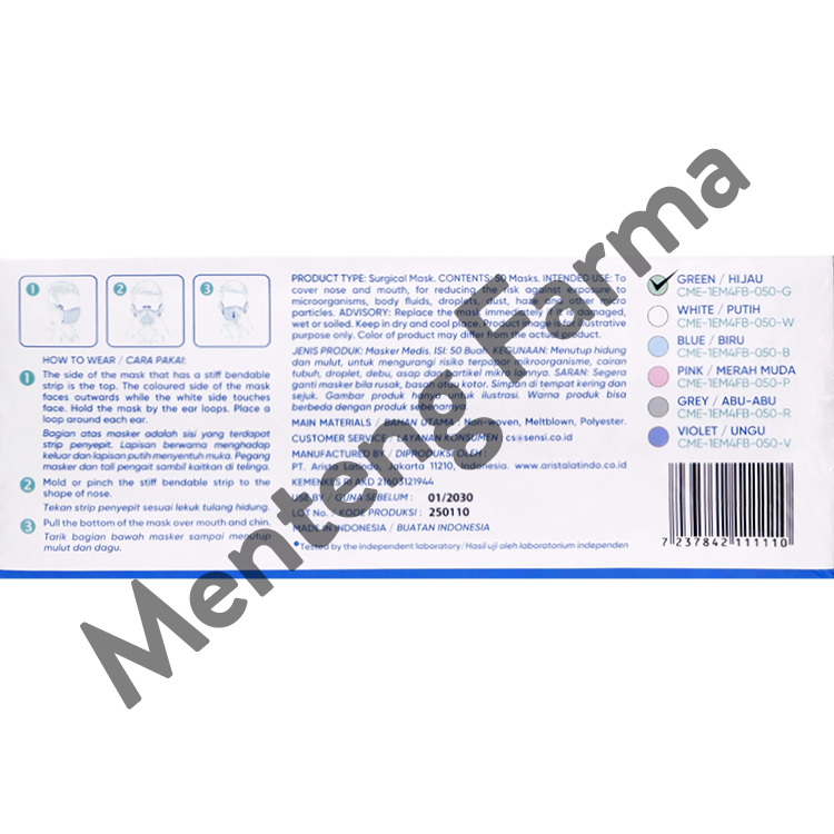 Sensi Mask Earloop Dus Isi 50 Masker