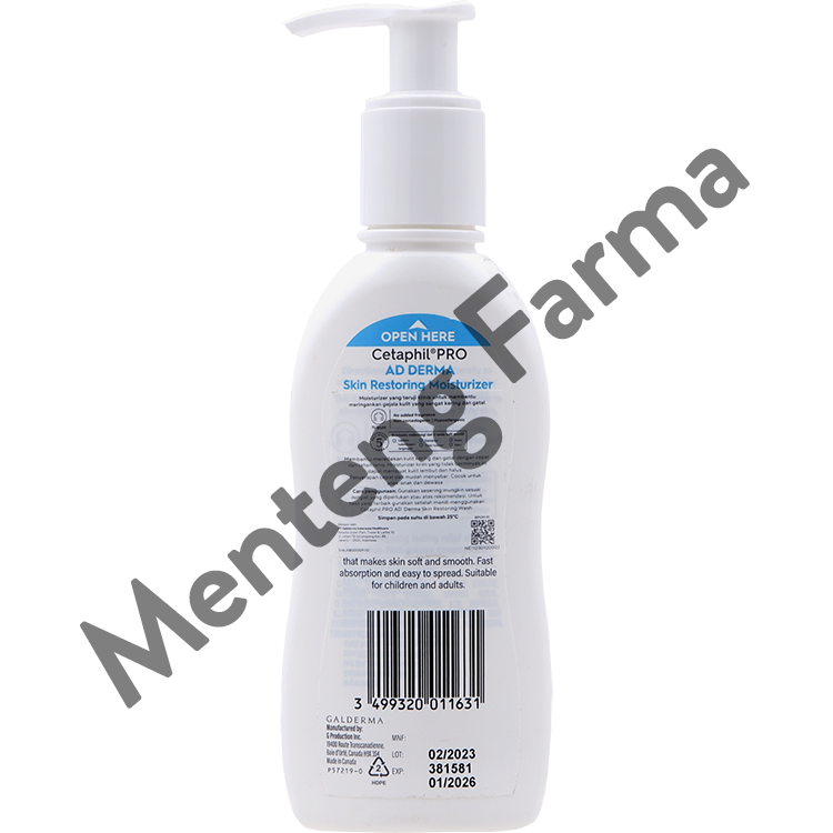 Cetaphil Pro AD Derma Skin Restoring Moisturizer 145 mL - Moisturizer Kulit
