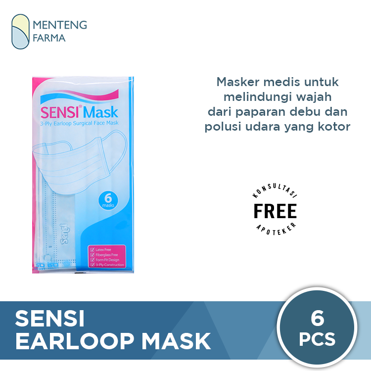 Sensi Mask Earloop Isi 6 Masker