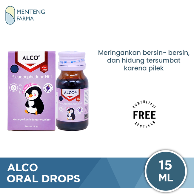 Alco Oral Drops 15 ml - Meringankan Hidung Tersumbat pada Anak
