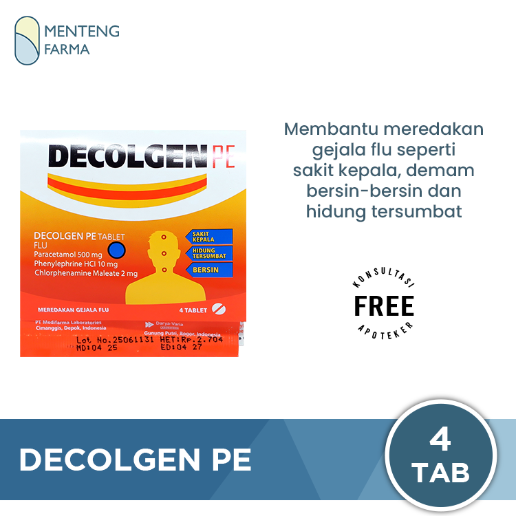 Decolgen PE - Obat Flu, Hidung Tersumbat, Sakit Kepala