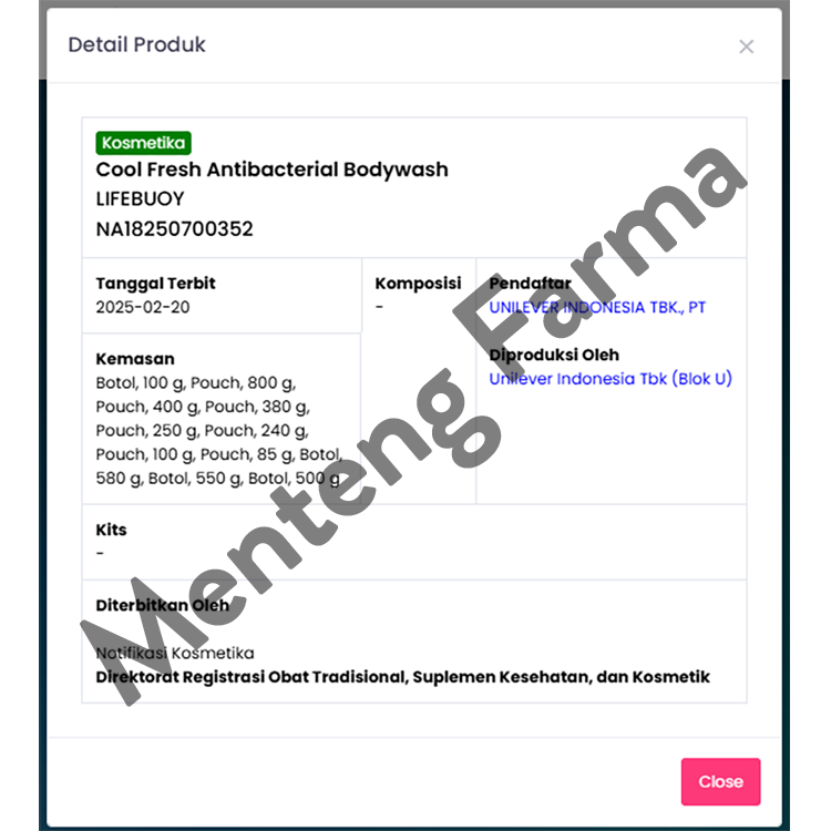 Lifebuoy Sabun Mandi Cair Refill Cool Fresh 400 ML - Sabun Antibakteri ActivSilver dan Menthol