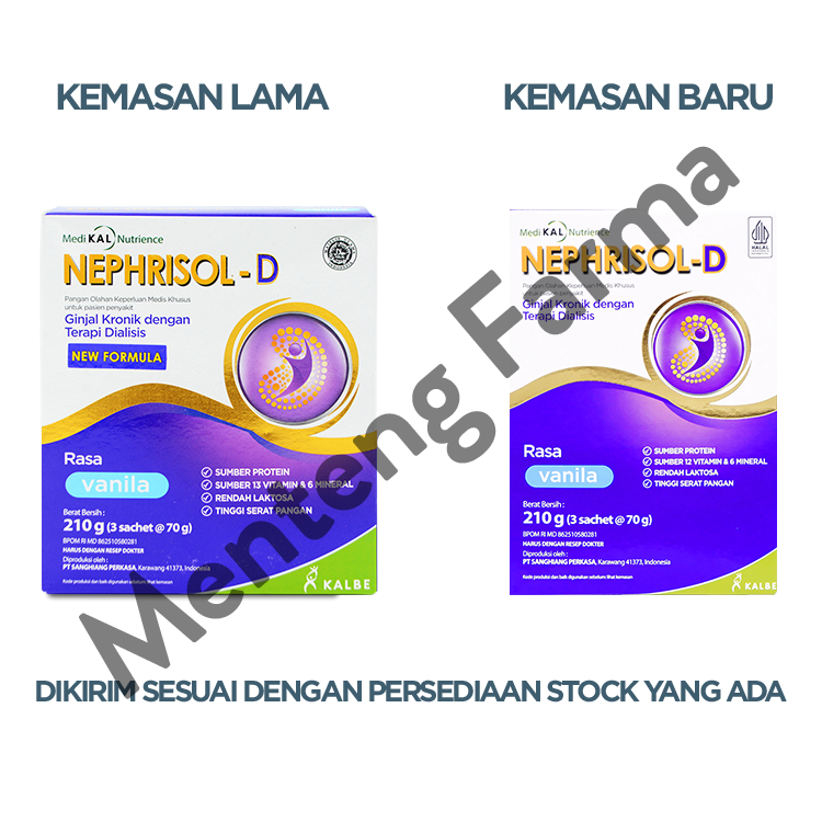 Nephrisol D Vanila 210 Gram - Susu Tinggi Protein Khusus Pasien Ginjal Dialisis