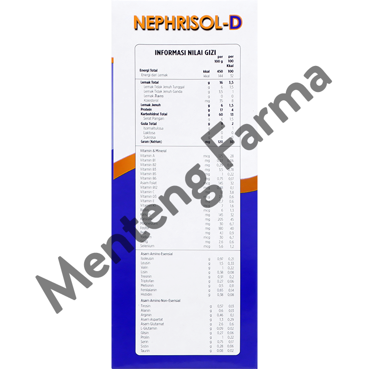 Nephrisol D Vanila 210 Gram - Susu Tinggi Protein Khusus Pasien Ginjal Dialisis