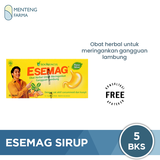 Esemag 10 mL 5 Sachet - Sirup Pereda Gangguan Lambung / Maag