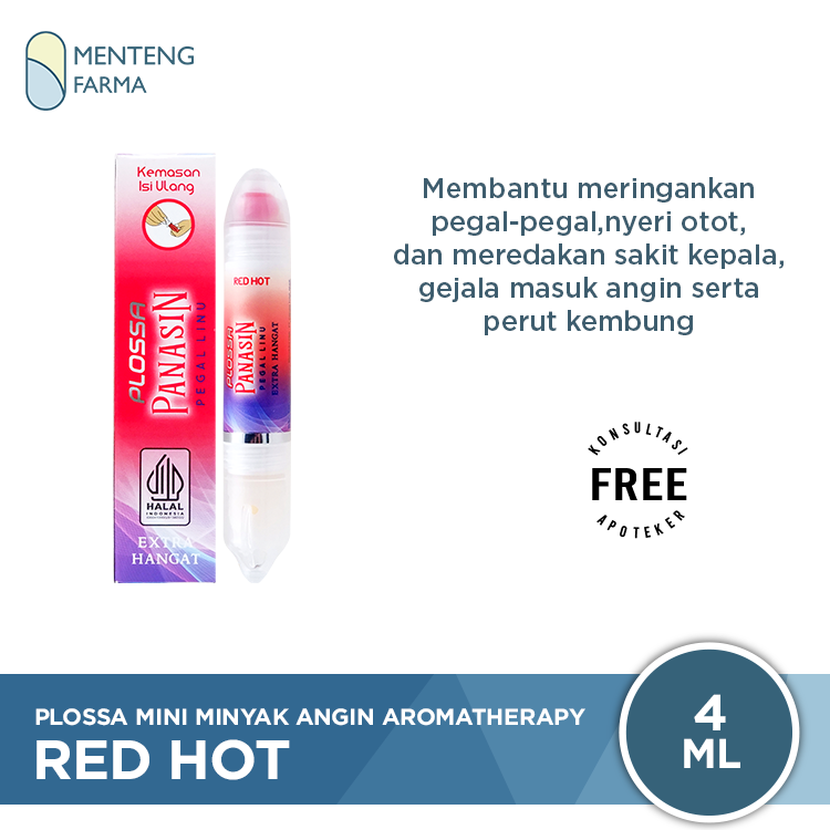 Plossa Mini Minyak Angin Aromatherapy Red Hot