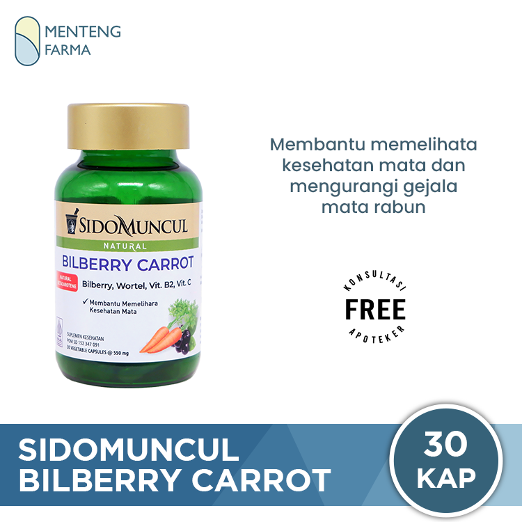 Sido Muncul Bilberry 30 Kapsul - Suplemen Kesehatan Mata