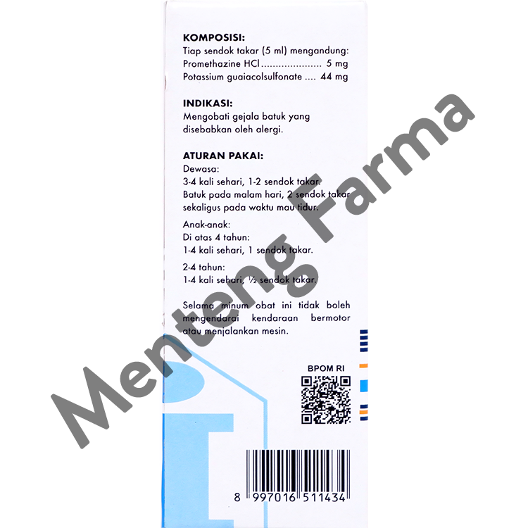 Prome Sirup 100 mL - Obat Batuk Alergi