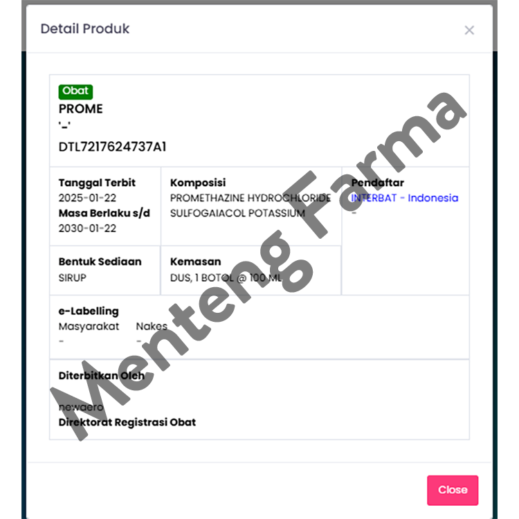 Prome Sirup 100 mL - Obat Batuk Alergi