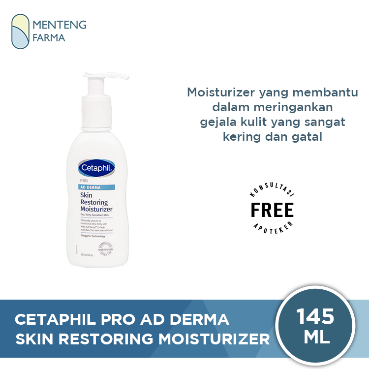 Cetaphil Pro AD Derma Skin Restoring Moisturizer 145 mL - Moisturizer Kulit