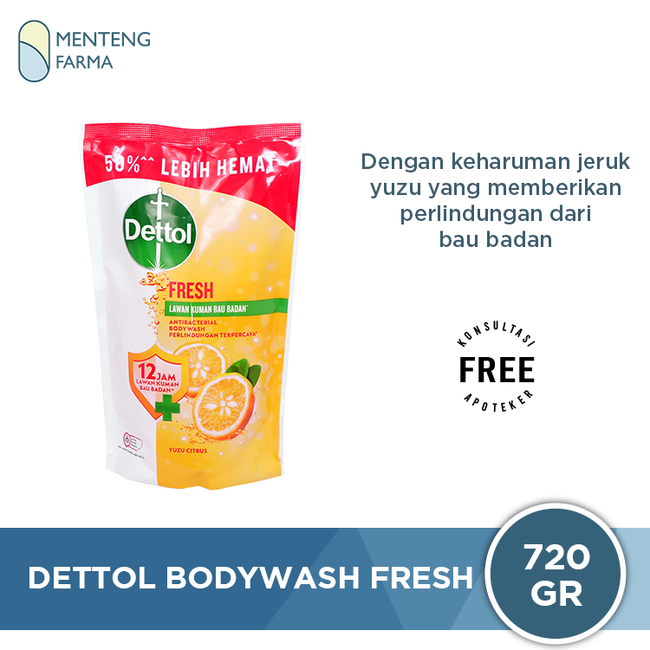 Sabun Mandi Cair Dettol ProFresh Fresh 720 Gram - Lasting Fresh