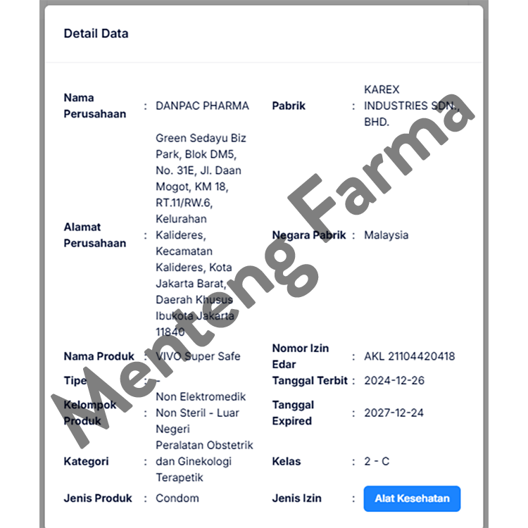 Kondom Vivo Super Safe Isi 3