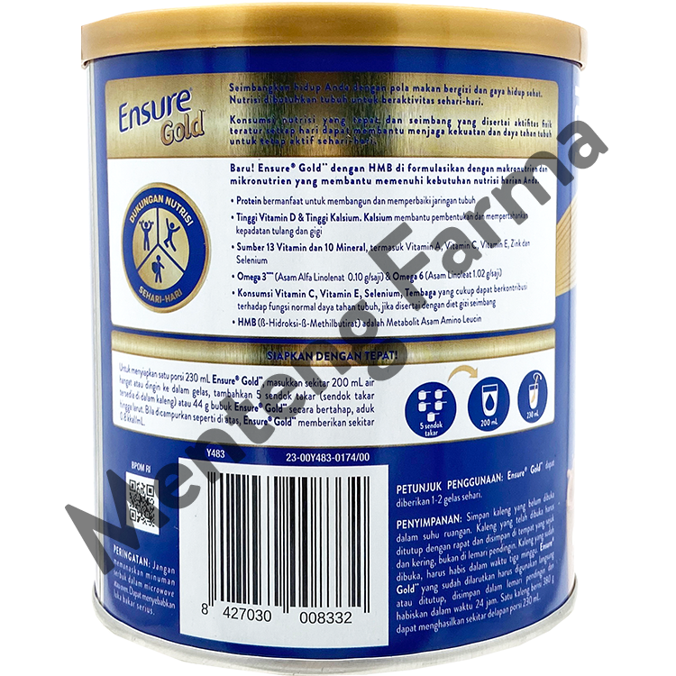 Ensure Cokelat 380 Gram - Susu Penambah Nutrisi Dewasa Rendah Laktosa