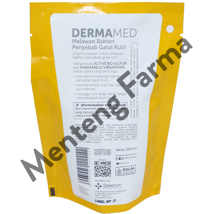 JF Derma Protect Blue Ocean Liquid Cleanser Pouch 200 mL - Sabun Antibakteri Penyebab Gatal Kulit