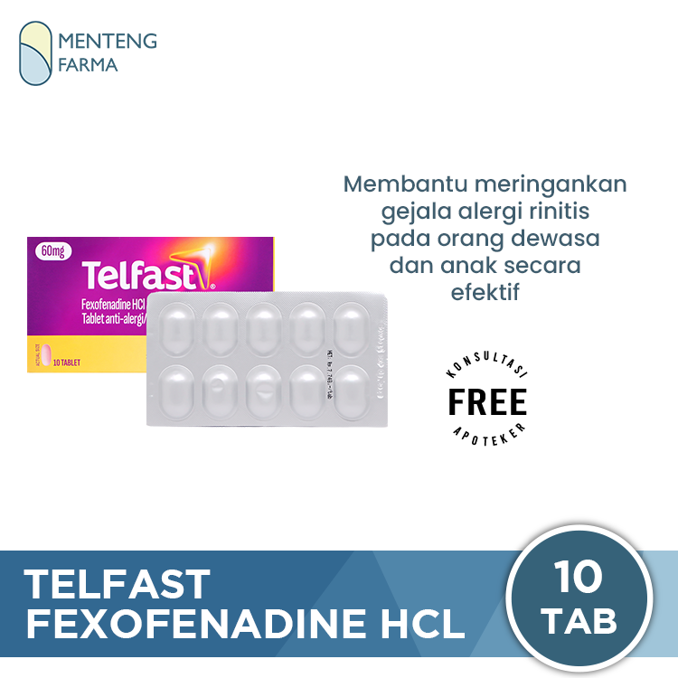 Telfast 60 Mg 10 Tablet - Obat Rhinitis Alergi