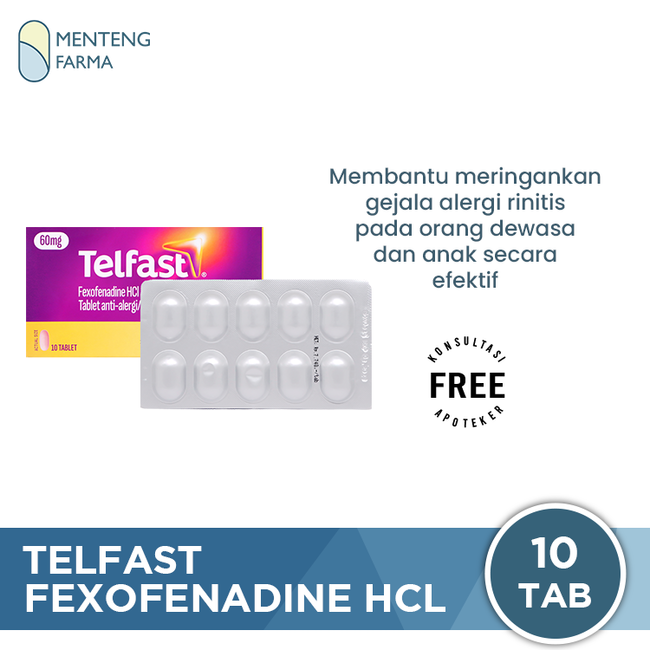 Telfast 60 Mg 10 Tablet - Obat Rhinitis Alergi