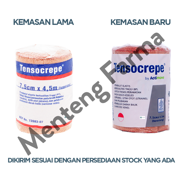 Tensocrepe Perban Elastis 7.5 CM x 4.5 M - Elastic Bandage Perban Kain Cedera Keseleo