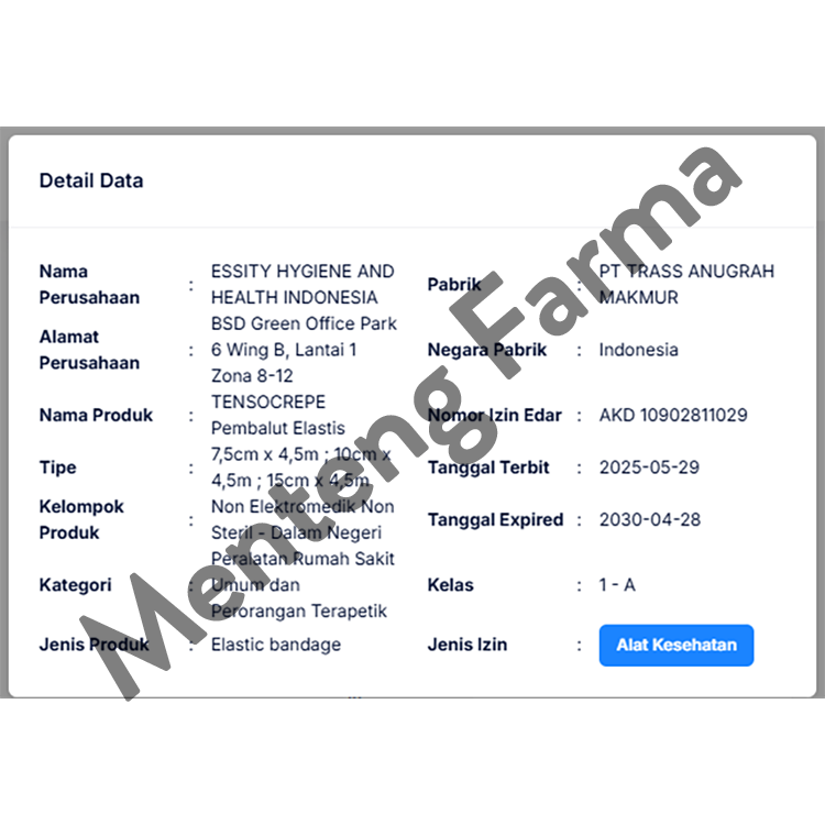 Tensocrepe Perban Elastis 7.5 CM x 4.5 M - Elastic Bandage Perban Kain Cedera Keseleo