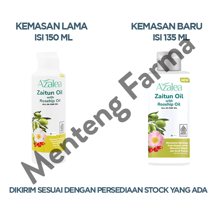 Azalea Zaitun Oil with Rosehip Oil 135 ML - Minyak Untuk Pijat dan Lulur