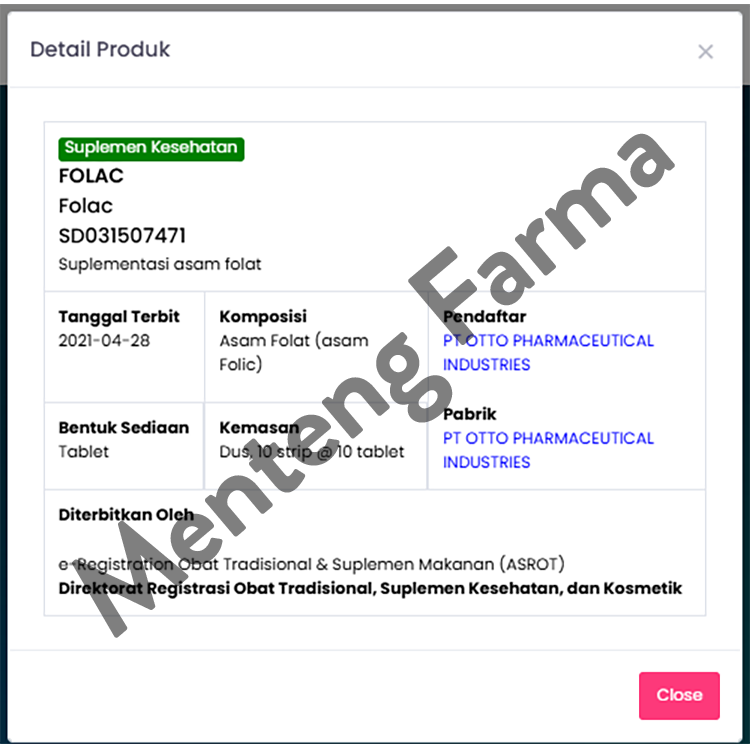 Folac 400 mcg 10 Tablet - Suplementasi Asam Folat Ibu Hamil / Menyusui