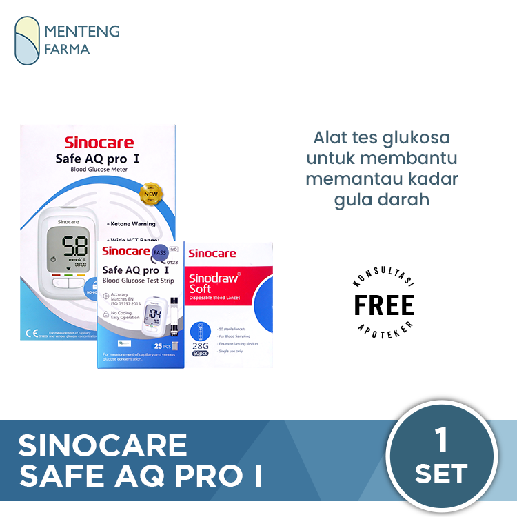 Sinocare Safe AQ Pro I Alat Cek Gula Darah
