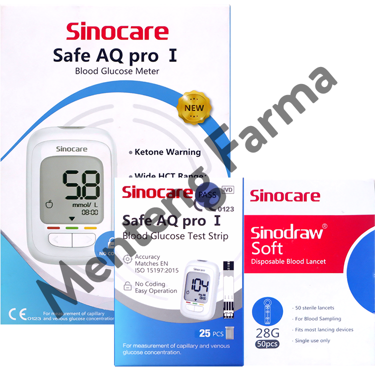 Sinocare Safe AQ Pro I Alat Cek Gula Darah