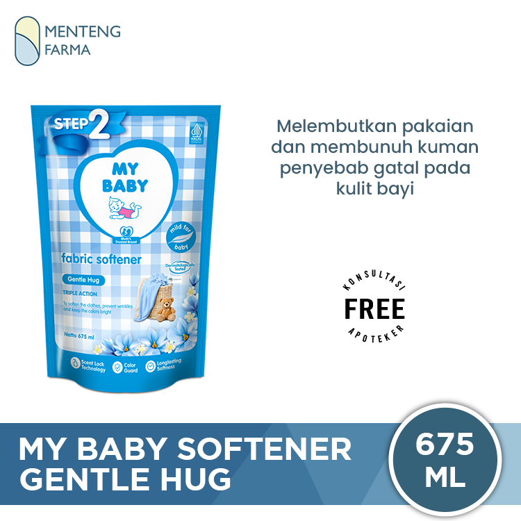 My Baby Softener Gentle Hug Refill 675 mL - Pelembut Pakaian Bayi