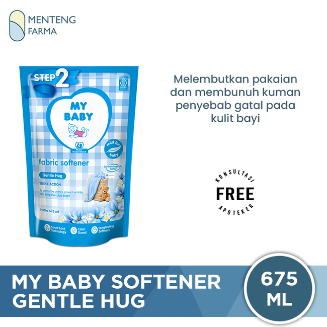 My Baby Softener Gentle Hug Refill 675 mL - Pelembut Pakaian Bayi